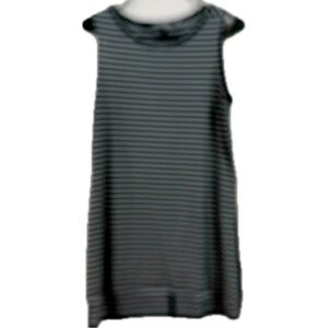 Athleta Black and Gray Striped‎ Dress